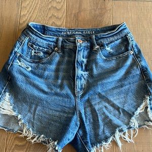 American Eagle jean shorts. Size 6. Highest Rise Mom Short.